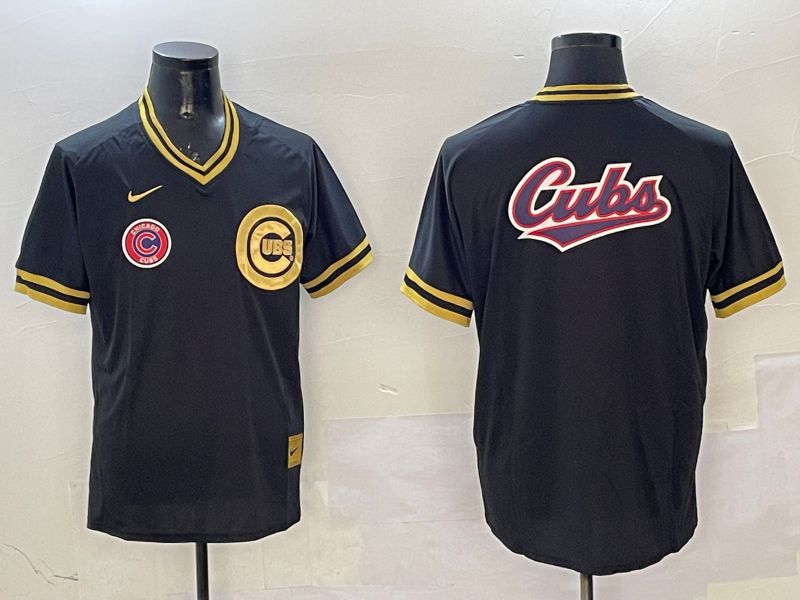 Men Chicago Cubs Blank Black Gold Game 2025 Nike MLB Jersey style 6->chicago cubs->MLB Jersey